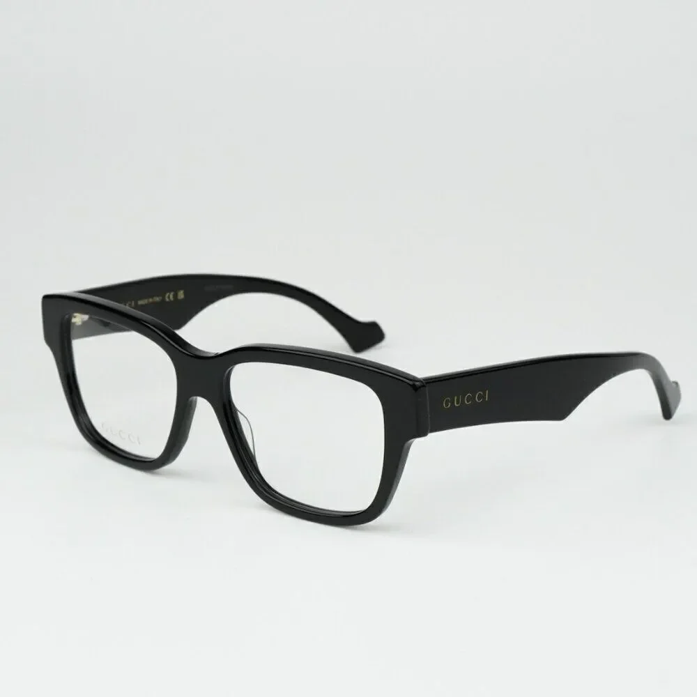 NEW Gucci GG1428O 004 Black Square Men Eyeglasses GG 1428O
